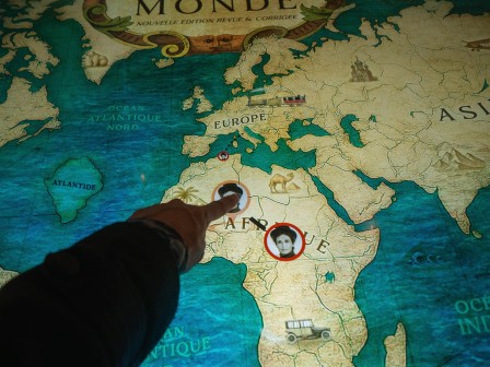 Vue de l'exposition « Le tour du monde en 80 cartes » à Baud - 2026