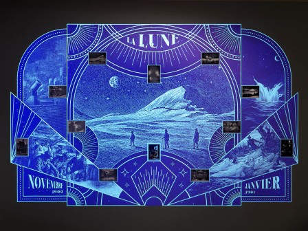 Vue de l'exposition « Le tour du monde en 80 cartes » à Baud - 2026