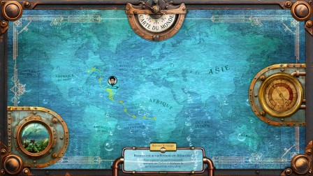 Carte du voyage de Rozenn en Atlantide