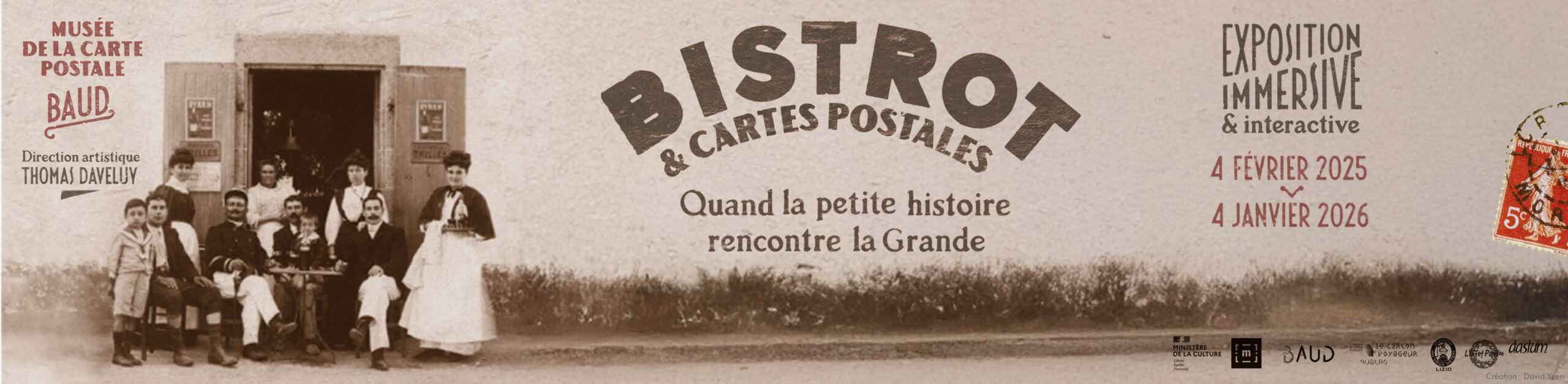 Bistrot et Cartes Postales - Exposition au musée de la carte postale de Baud - du 4 février 2025 au 4 janvier 2026 - par Thomas Daveluy