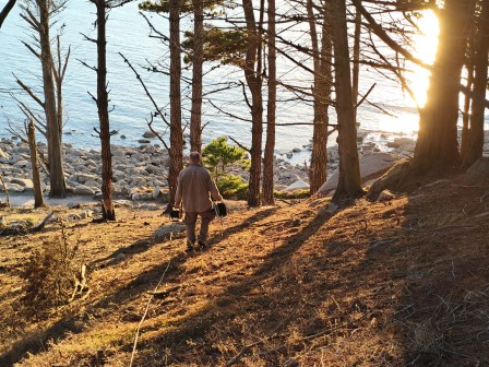 Installation au soleil couchant