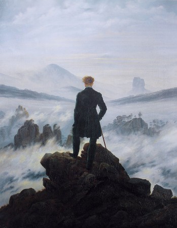 Voyageur contemplant une mer de nuages, Gaspard Friedrich