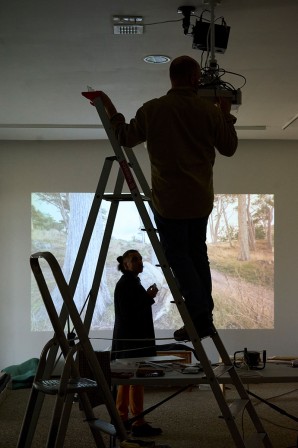 Installation de l'exposition (©Léa Molinier)