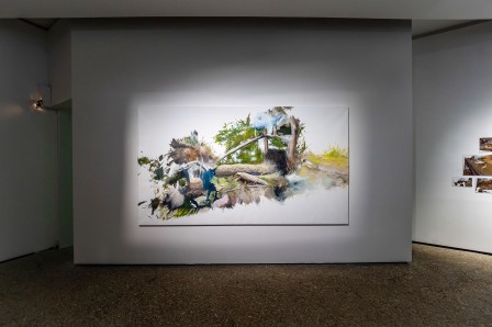 « Derniers reliefs », huile sur toile, vue d'ensemble