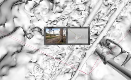 Projecteur et image sélectionnée dans l'environnement 3D